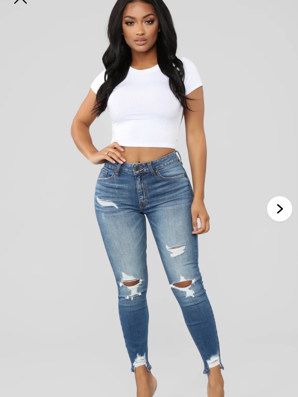 Ego Trip Mid Rise Jeans - Medium Blue Wash